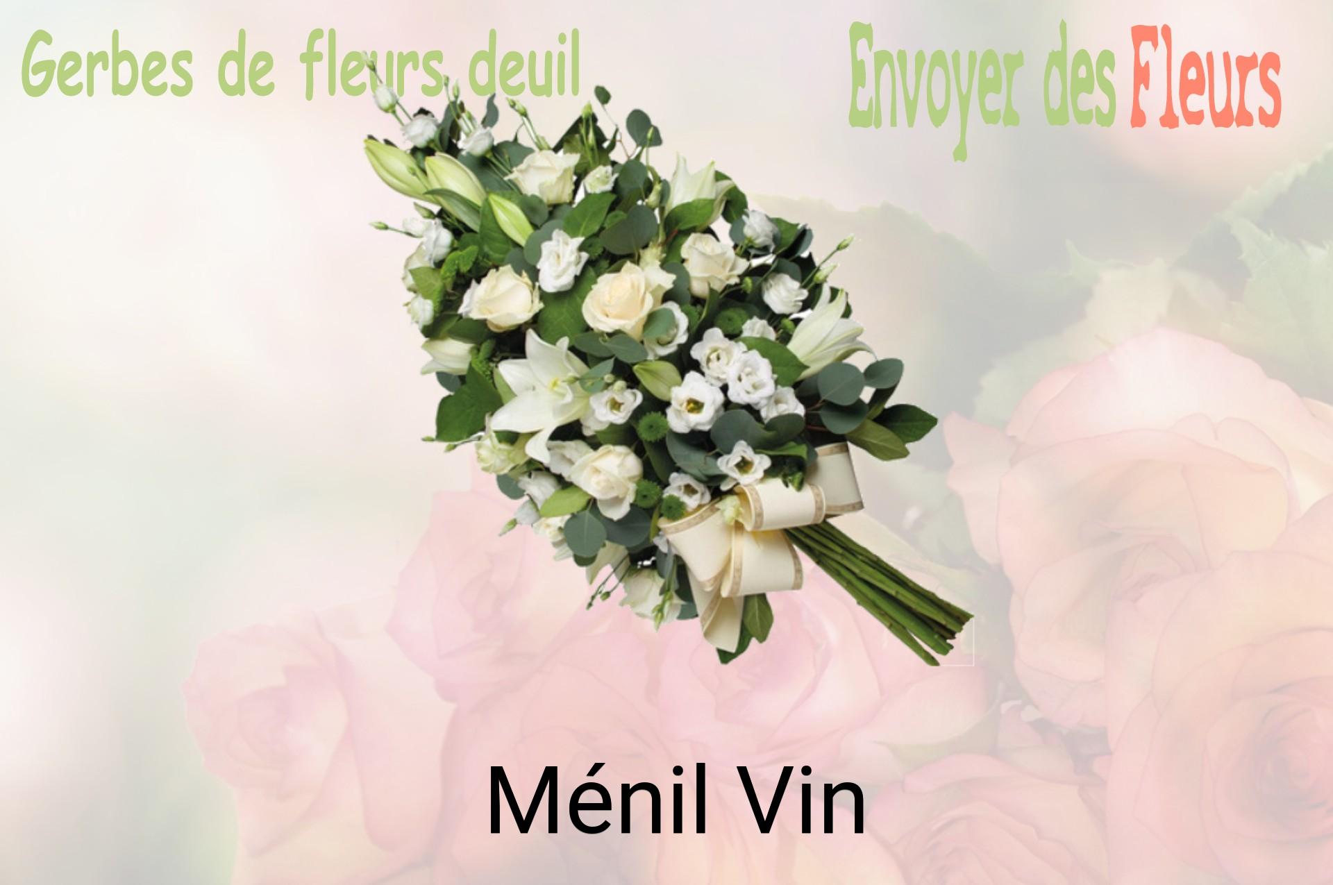 Gerbe de fleurs de deuil livrée à Ménil-Vin